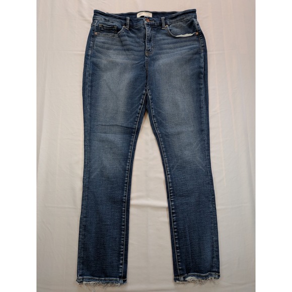 BKE Denim - BKE Gabby Curvy High Rise Classic Skinny Jeans Blue Medium Wash 29x30